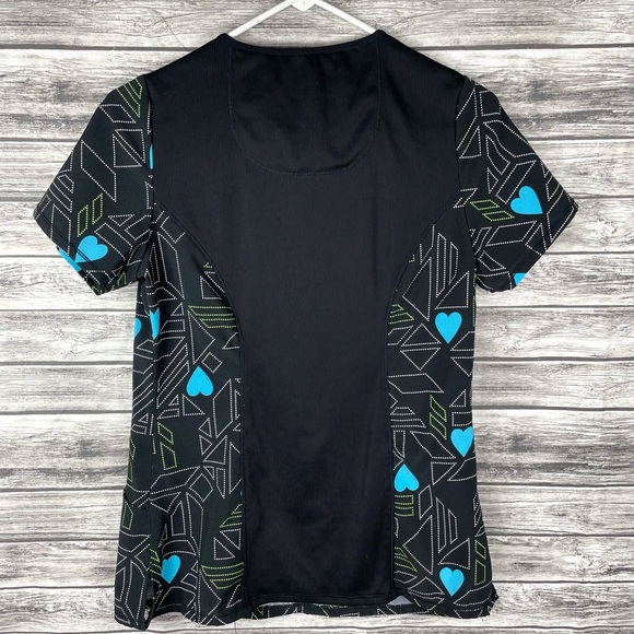 💙💚Geometric Heart Cherokee Infinity Scrub Top - Small - Picture 9 of 9